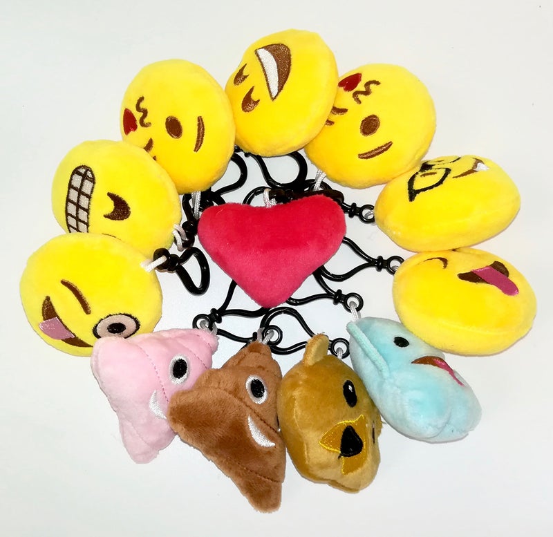 OHill 24 Pack Emoticon Plush Mini Pillows Party Favor for Birthday Party Home Decoration - Image 4
